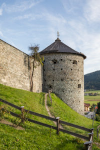 Historic city wall and witch tower, Radstadt, Pongau, Salzburg State, Austria, October 2019 Historic city wall and witch tower, Radstadt, Pongau, Salzburg State, Austria, October 2019